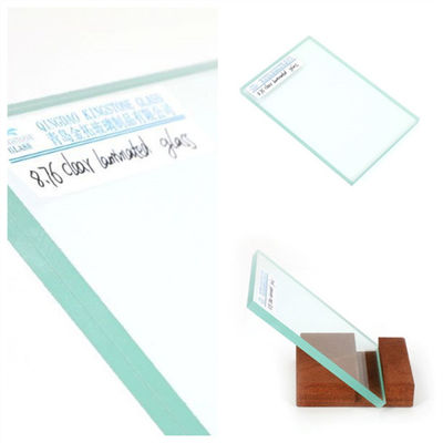 4+4mm 맑은 충격 저항성 laminated Glass High Safety 맞춤형 크기